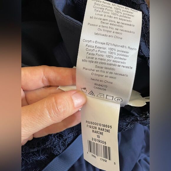 Navy Blue Formal Prom Bridesmaid Dress SIZE 10 David’s Bridal F19328 Marine Dark - Picture 6 of 12